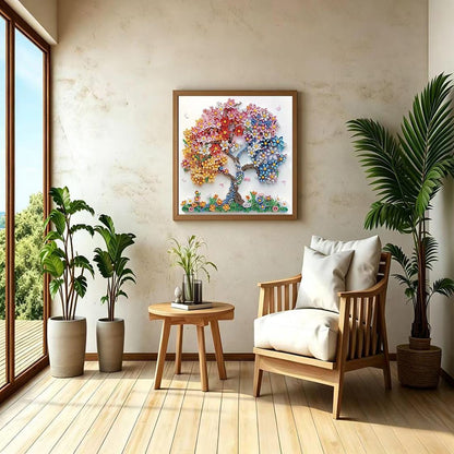 Colorful Flower Tree Diamond Painting Kit