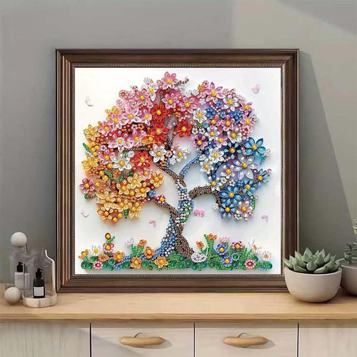 Colorful Flower Tree Diamond Painting Kit