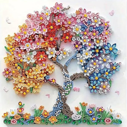 Colorful Flower Tree Diamond Painting Kit